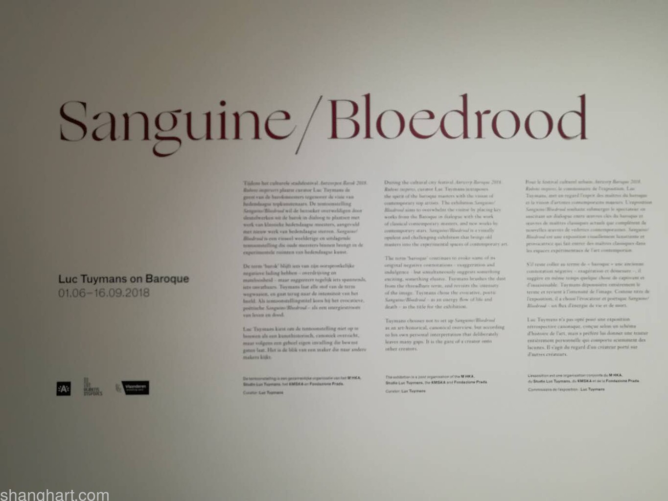 SANGUINE / BLOEDROOD 吕克·图伊曼斯的巴洛克