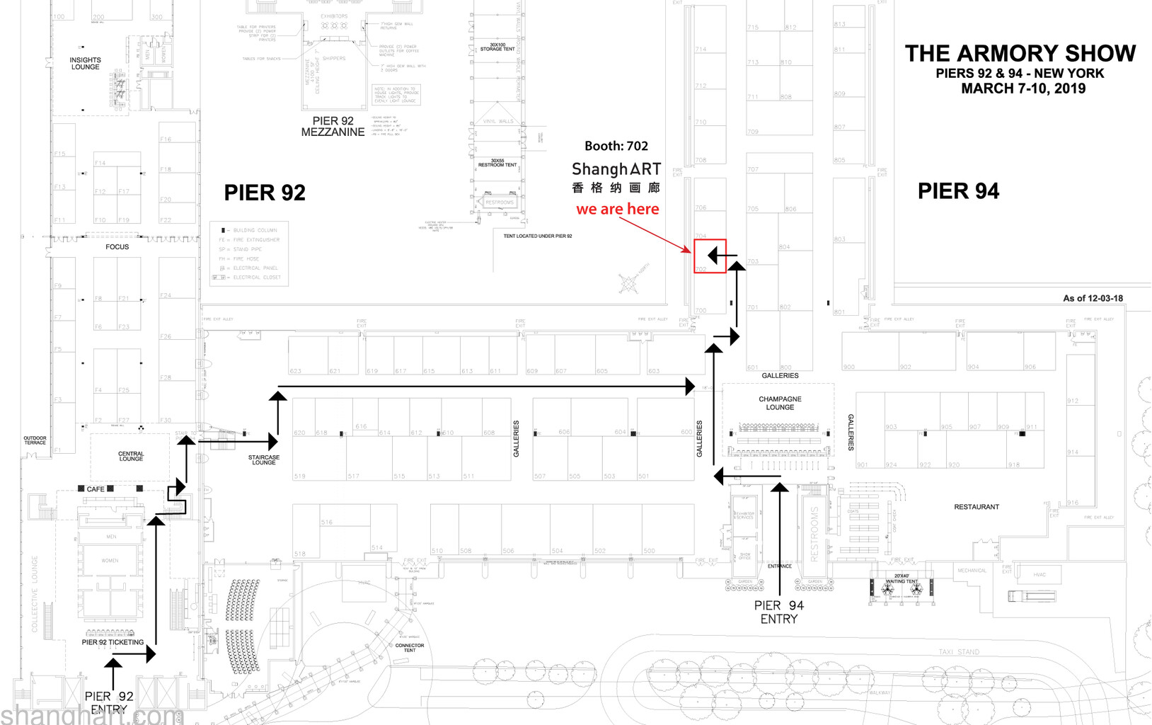 Directions to booth