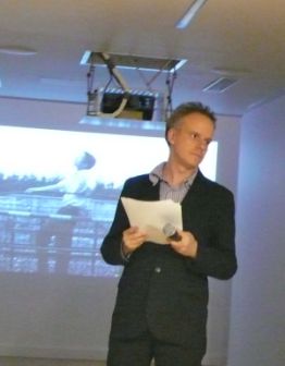 Hans Ulrich Obrist at the opening