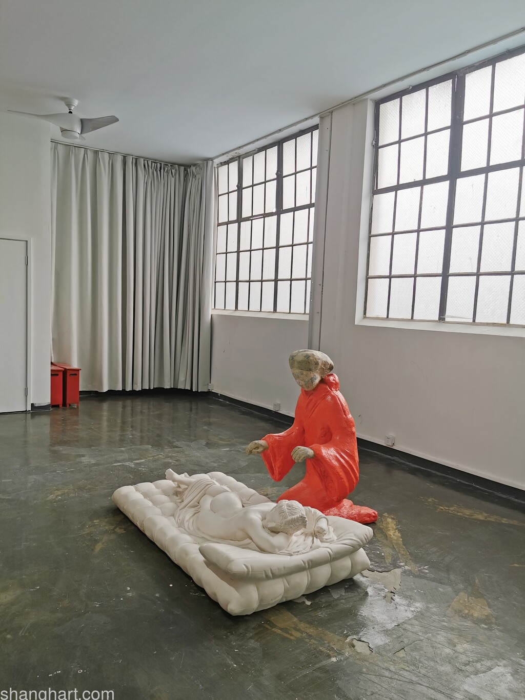Xu Zhen@: Alien 2 - Sleeping Hermaphroditos, Western Han dynasty Female Musician Playing a Zither