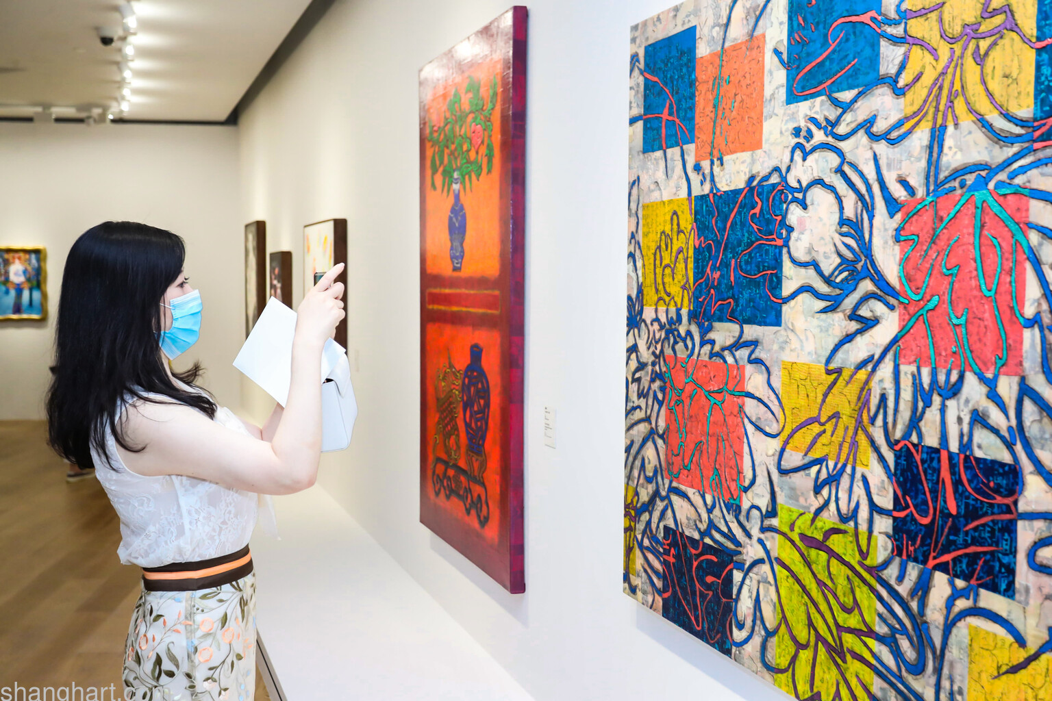 Installation view of Xue Song artworks