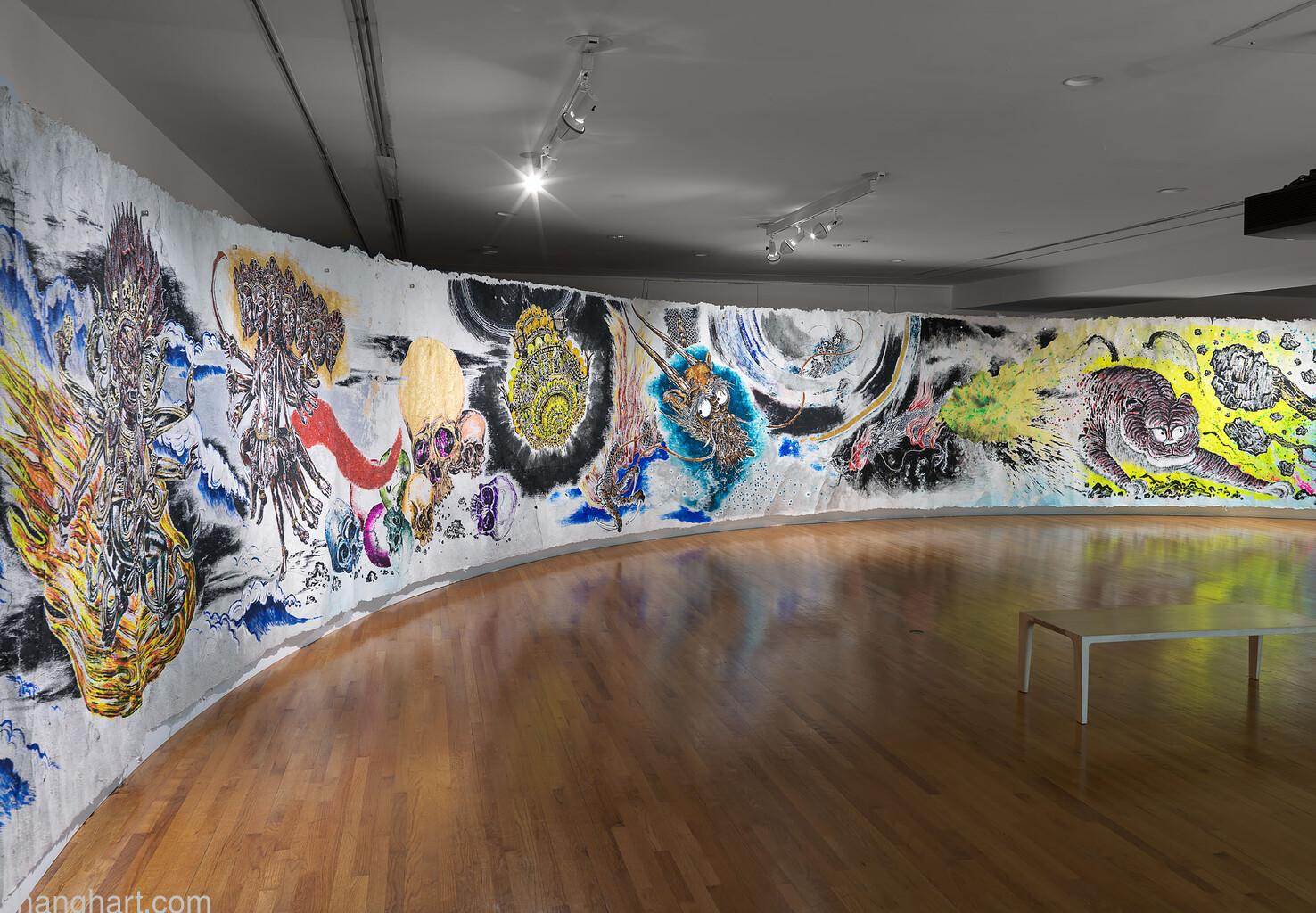 Installation view of Sun Xun: Mythological Time, exhibition at the Vancouver Art Gallery, February 20th to September 6th, 2021 Photo: Ian Lefebvre, Vancouver Art Gallery