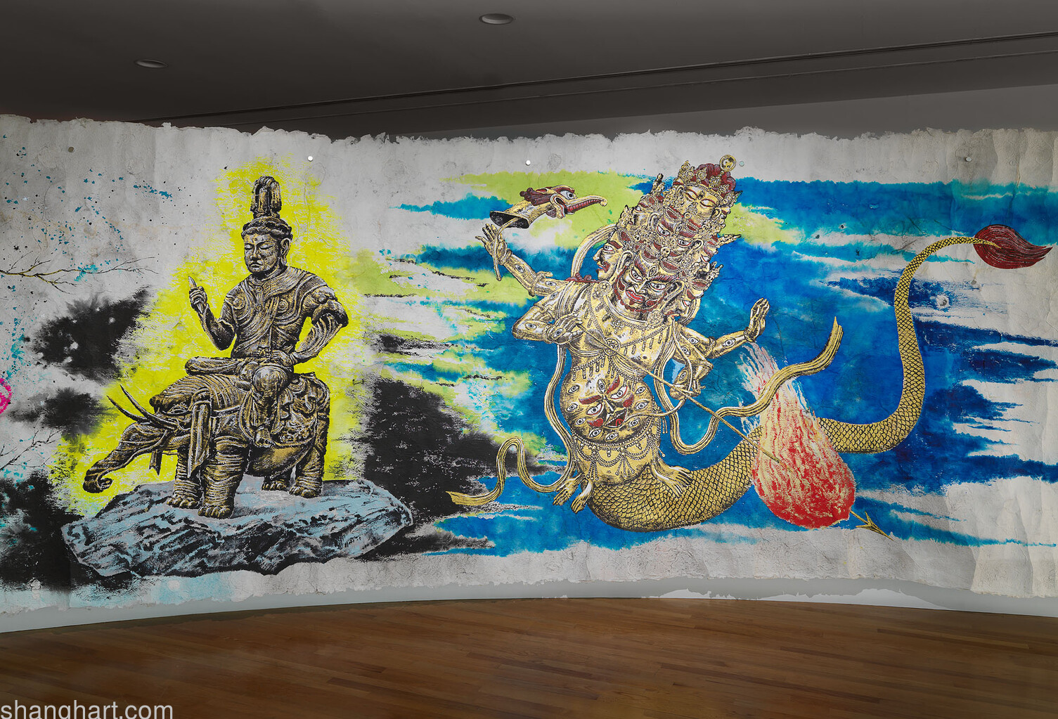 Installation view of Sun Xun: Mythological Time, exhibition at the Vancouver Art Gallery, February 20th to September 6th, 2021 Photo: Ian Lefebvre, Vancouver Art Gallery