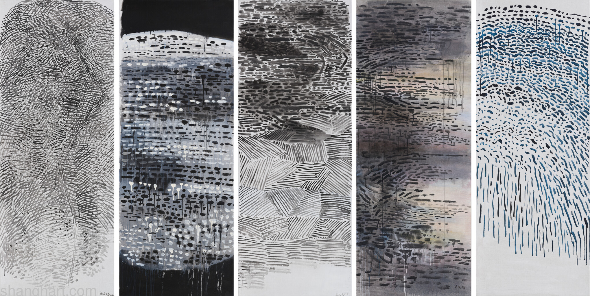 Abstract Five Consecutive Paintings  2007