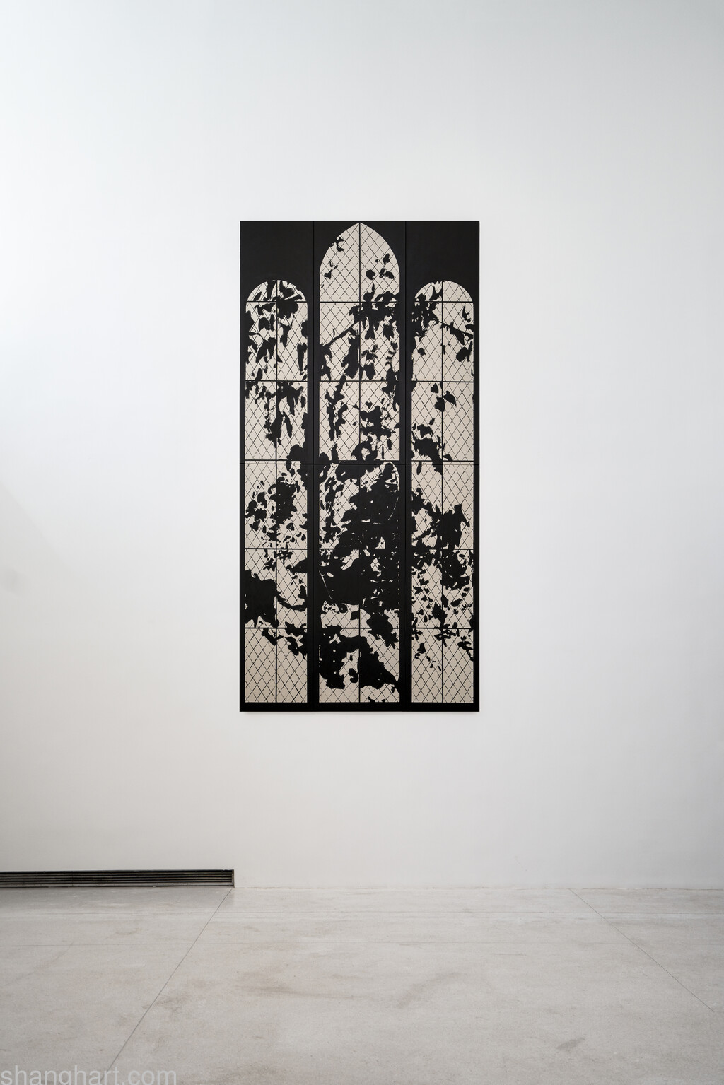 极乐之窗，2023，acrylic on canvas 60cm x 210cm x 4 parts, 75cm x 210cm x 2 parts