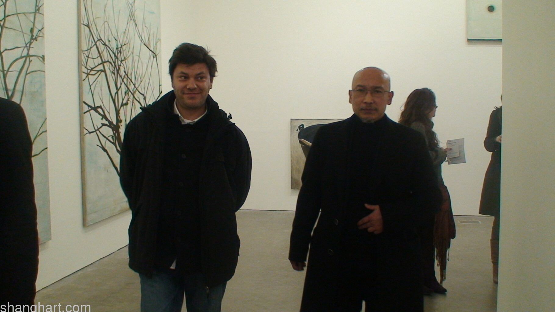 Zhang Enli and Philippe Pirotte(Curator of Kunsthalle Bern) were at the opening