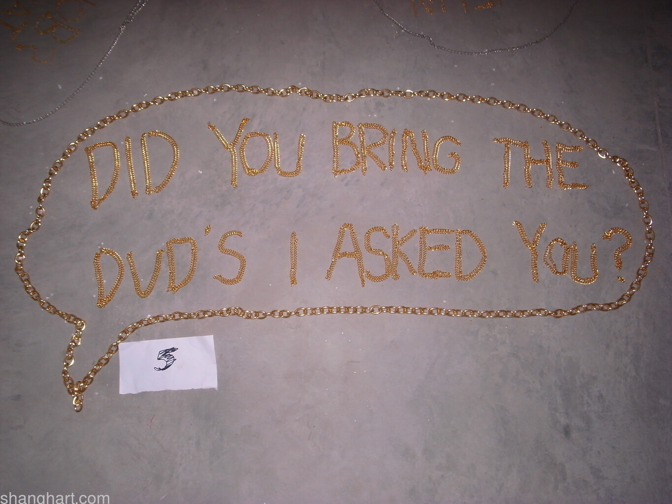 No.5 (1140x1050mm)  Did you bring the DVD's I asked you?