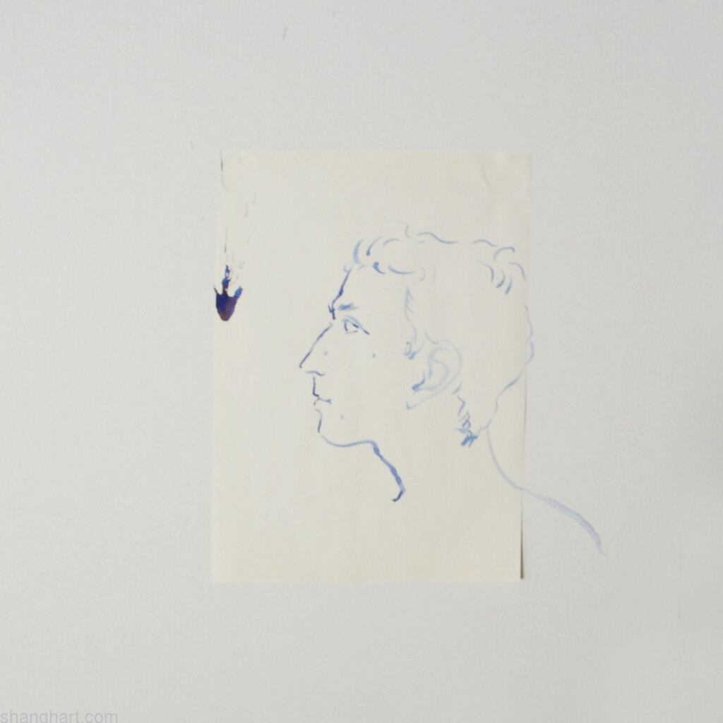 The face of facebook 6, Canvas, paper, ink, 50x50cm