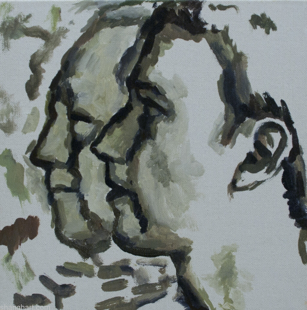 The face of facebook 11, Oil on canvas, 30x30cm