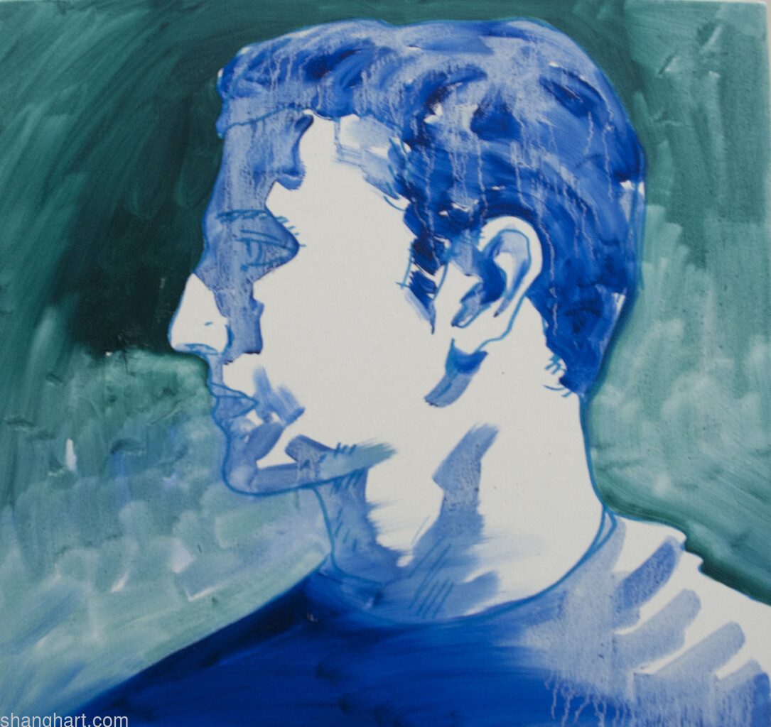 The Face of Facebook 14, Oil on canvas, 50x50cm