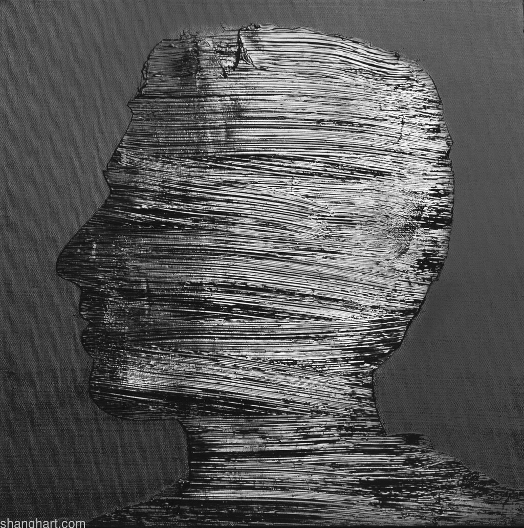The face of facebook 16, Oil on canvas, 50x50cm