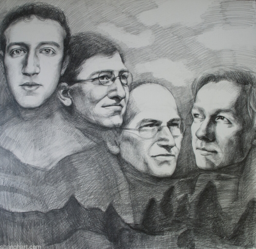 The Face of Facebook 17, Pencil on paper, 50x51cm