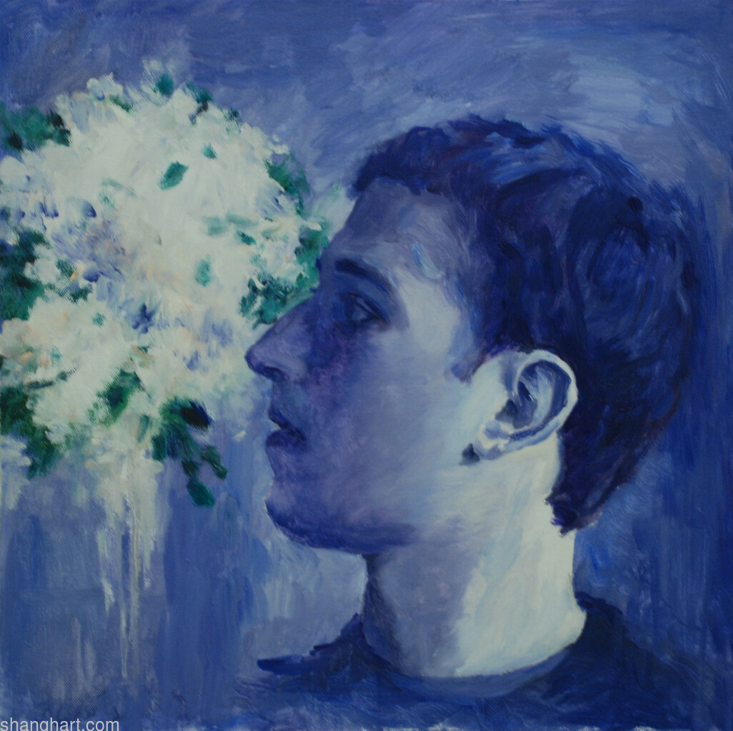 The face of facebook 23, Oil on canvas, 50x50cm