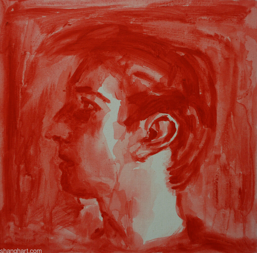 The face of facebook 24, Oil on canvas, 50x50cm