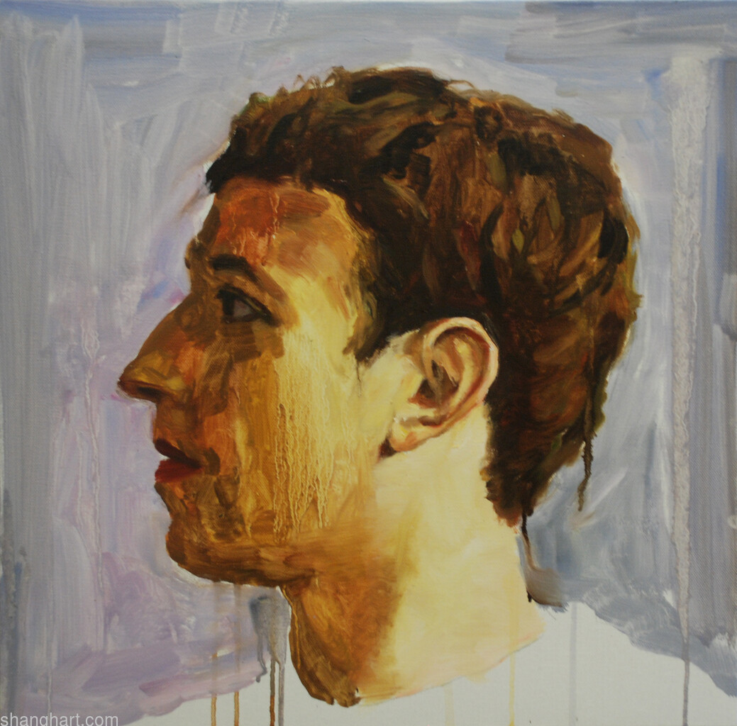 The face of facebook 25, Oil on canvas, 50x50cm