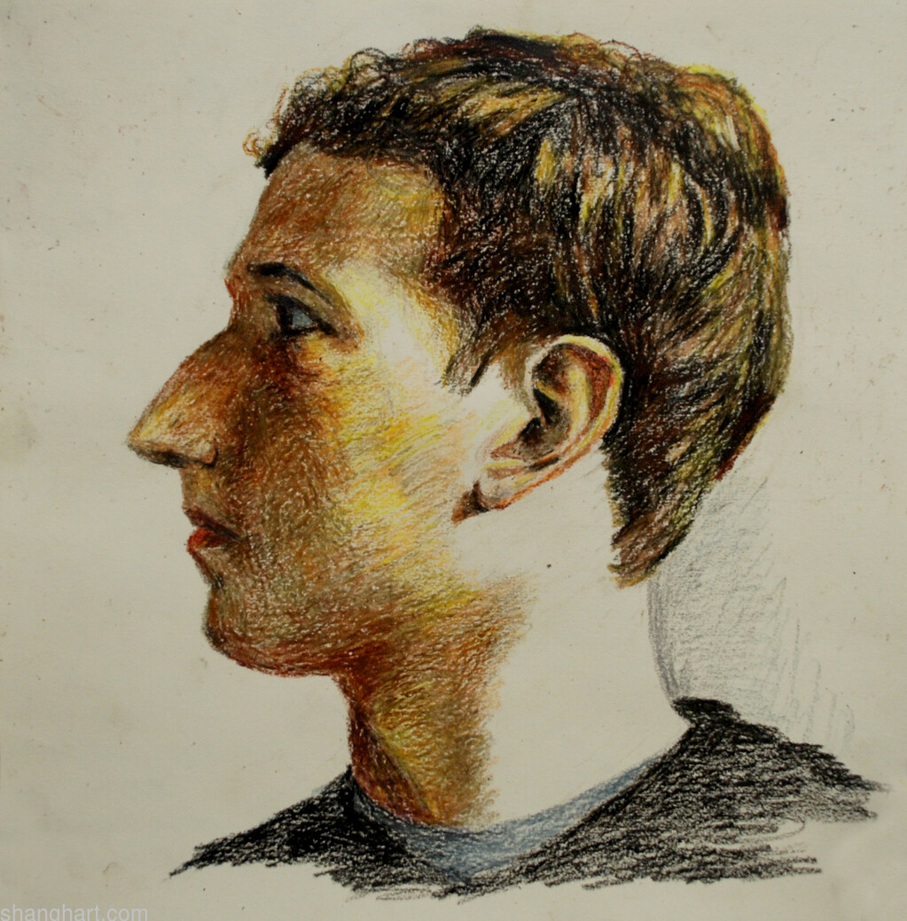 The face of facebook 27,  Pencil on paper, 39.5x39.5cm