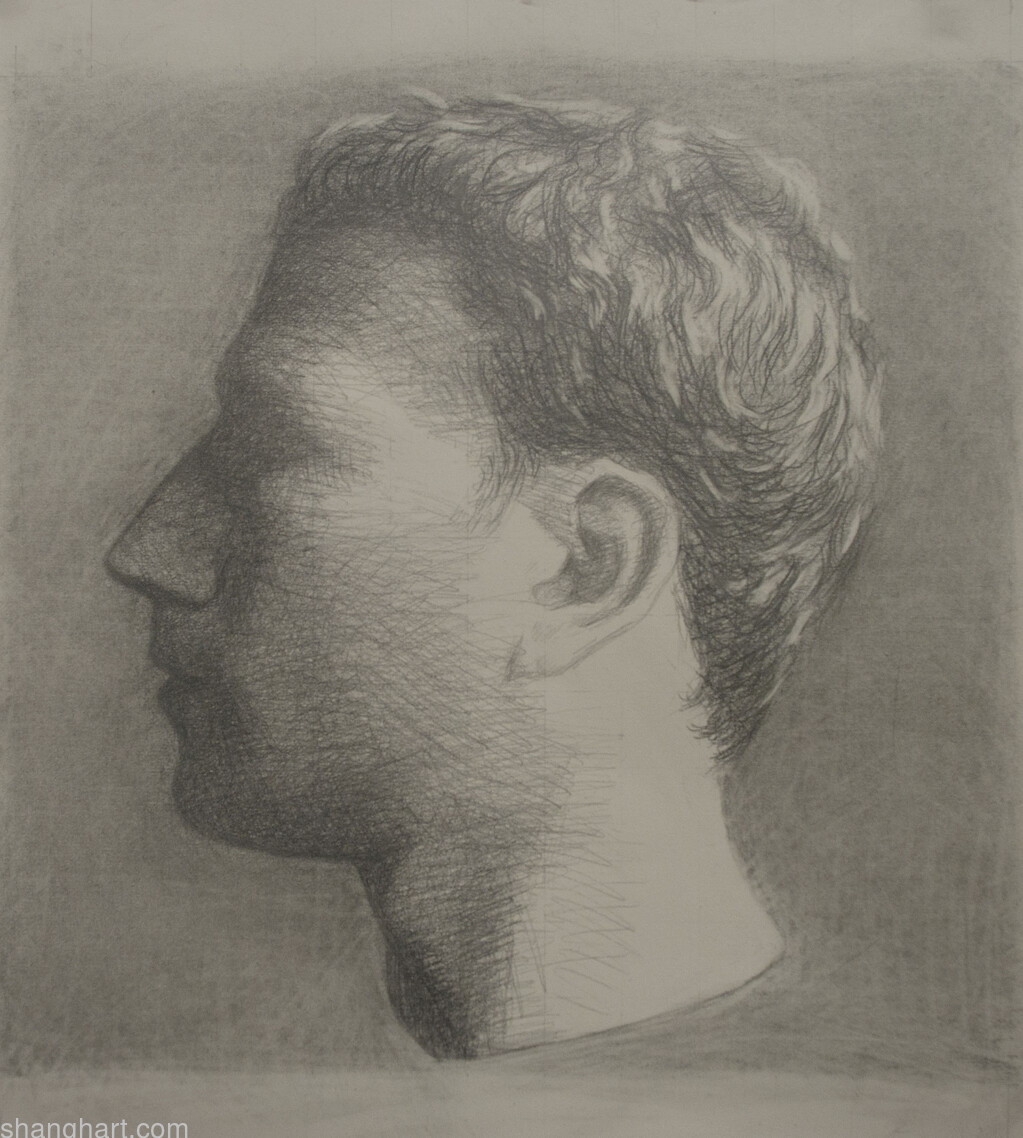 The face of facebook 35, Pencil on paper, 51.5x51.5cm