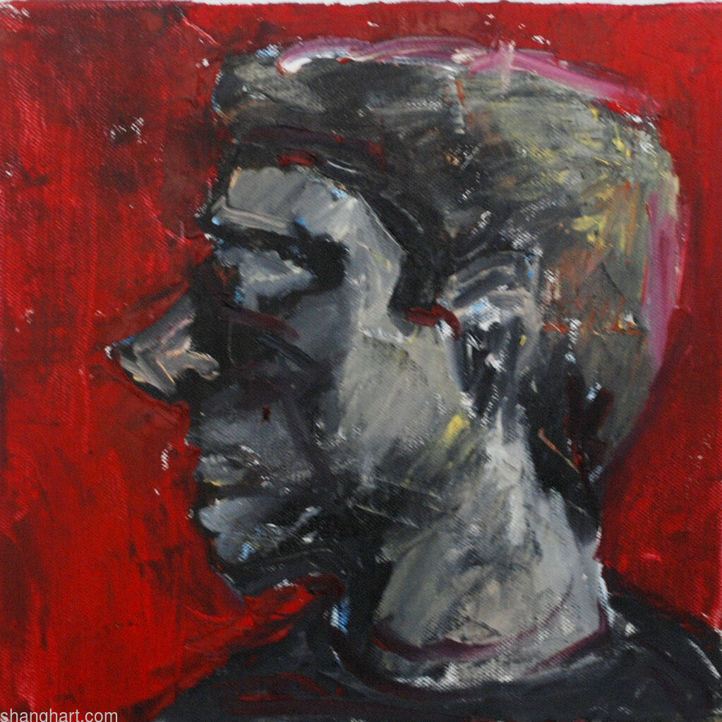 The face of facebook 42, Oil on canvas, 30x30cm