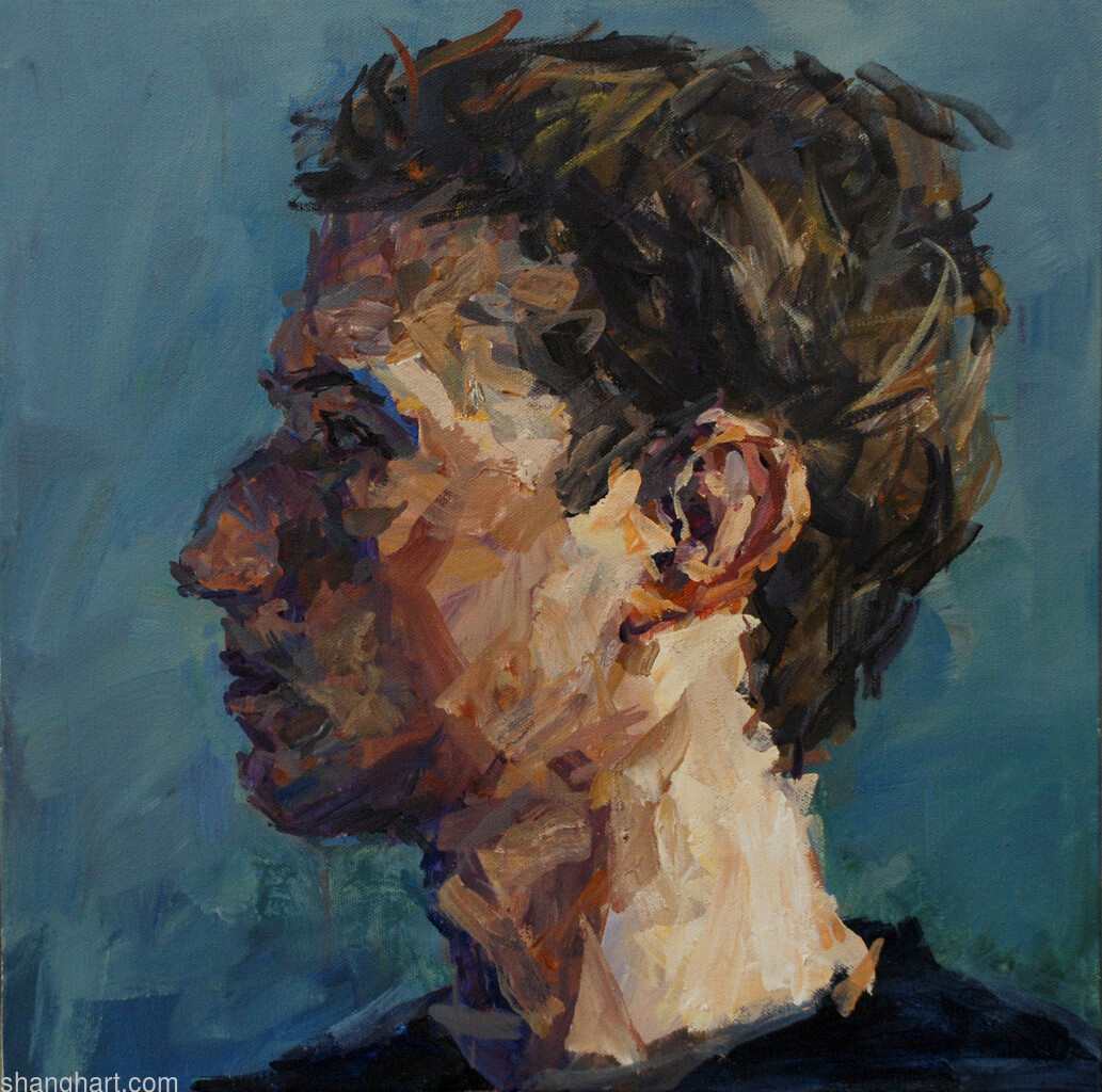 The face of facebook 44, Acrylic on canvas, 50x50cm