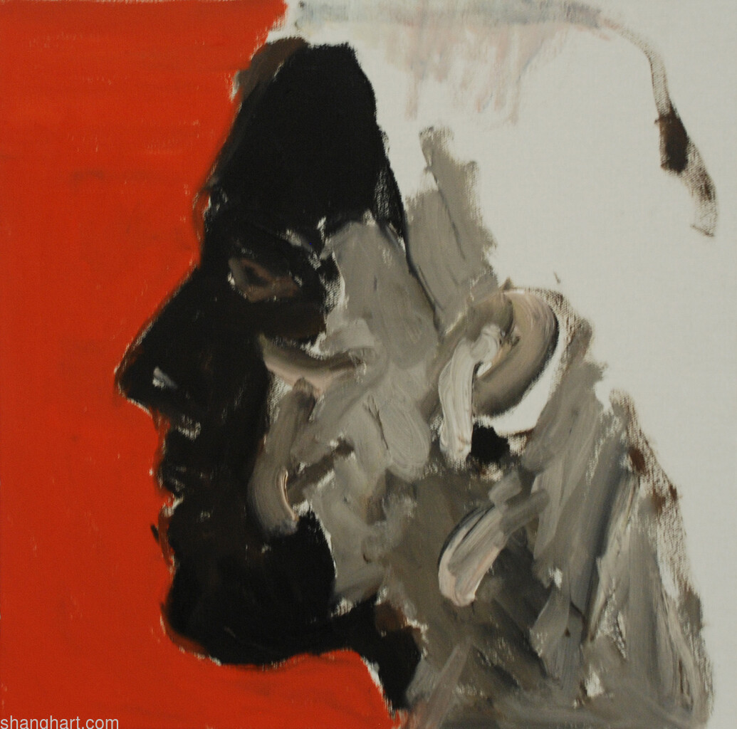 The face of facebook 45, Oil on canvas, 50x50cm