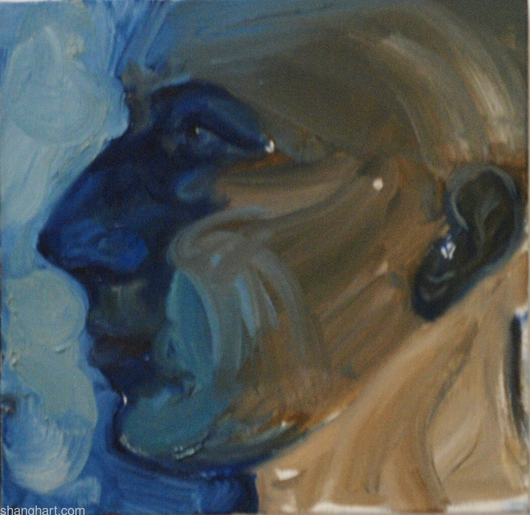 The face of facebook 57, Oil on canvas, 30x30cm