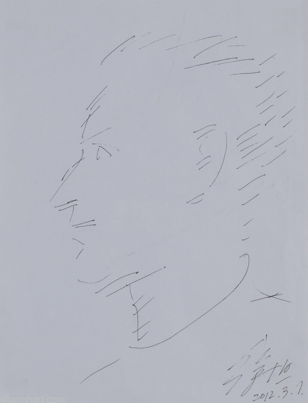 The face of facebook 66, Ink pen on paper, 28x21.5cm