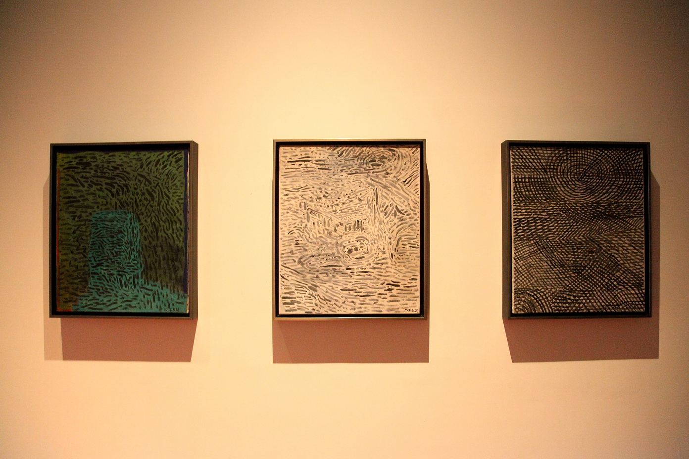 L:2007.06.14, Acrylic on Canvas, 2007; Middle:2007.06.13, Acrylic on Canvas, 2007; R:2005.1, Acrylic on Canvas, 2005