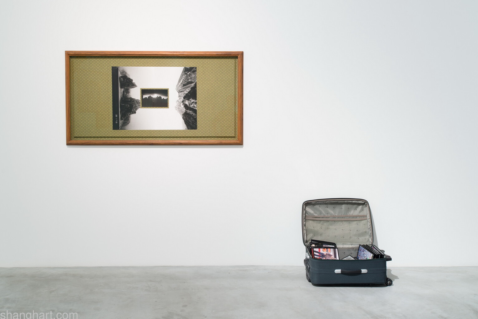L: Light of A Thousand Autumns: Two Peaks Piercing the Clouds - Third Time For Dayi (2013) and R: Bird Head 2005-Suitcase-2 (2005) by Bird Head, Photograph Installation