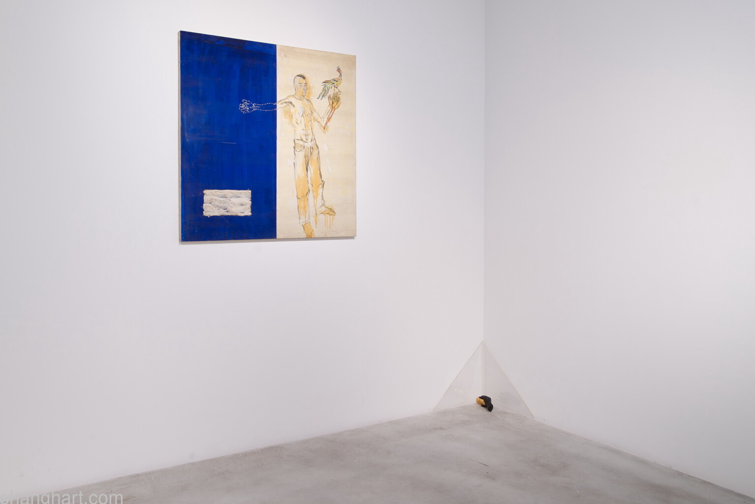 L: 200305 (Painting, 2003) and R: Potato (Installation, 2013) by ZHANG Ding