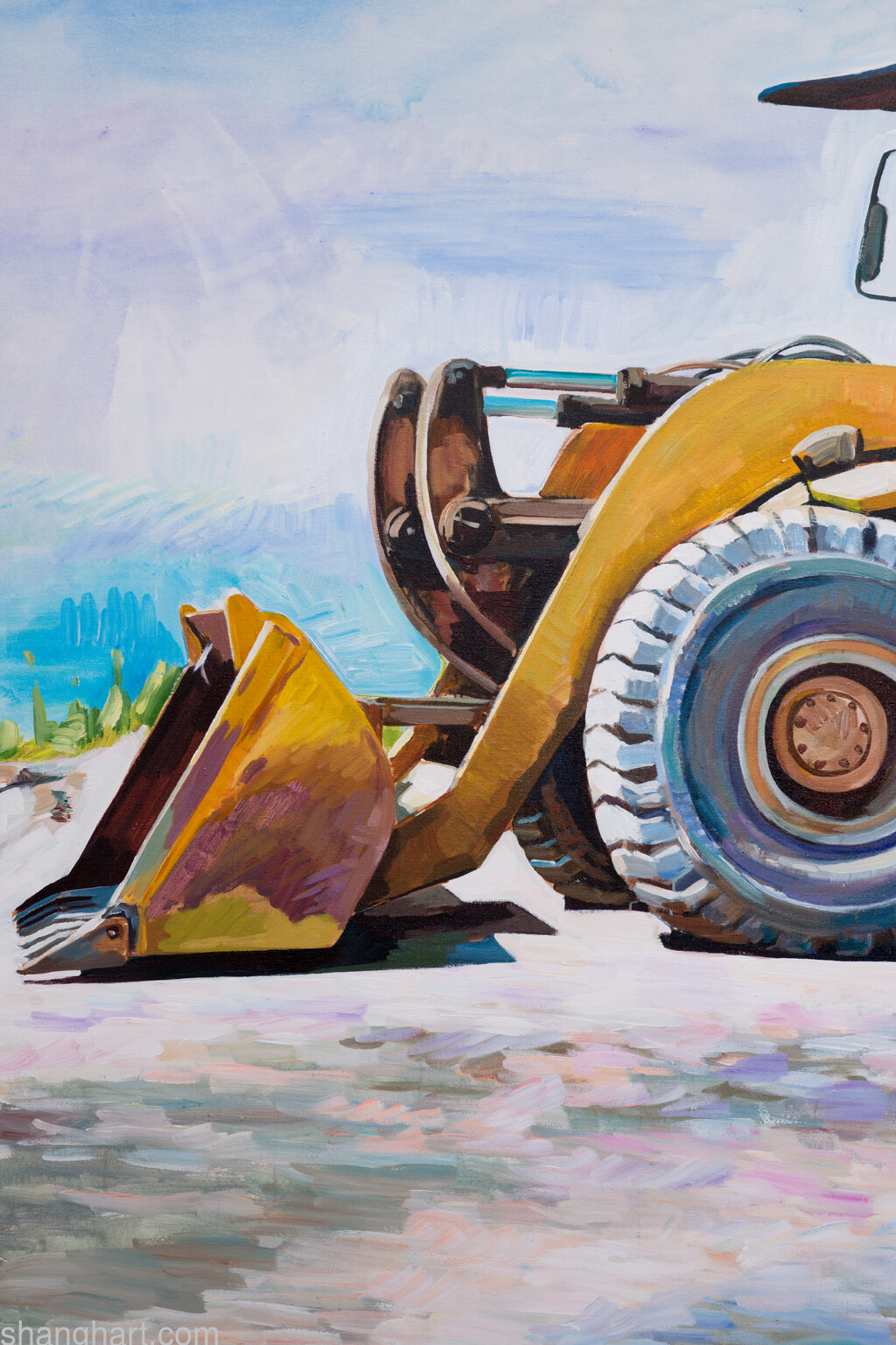 Close-up View of We Are Pursuing Happiness－Bulldozer