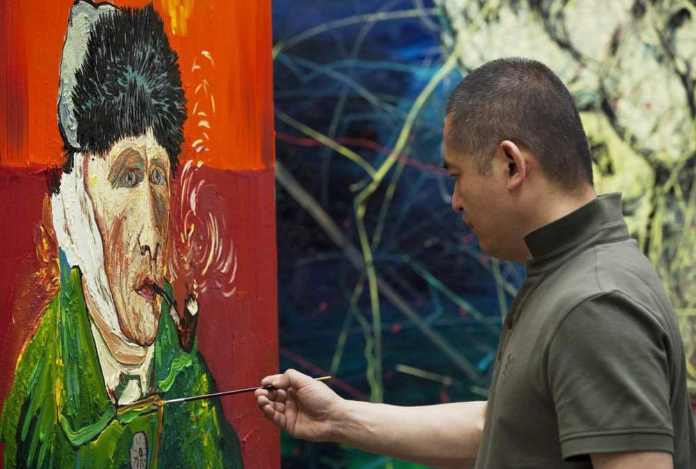 Artist in the studio created 