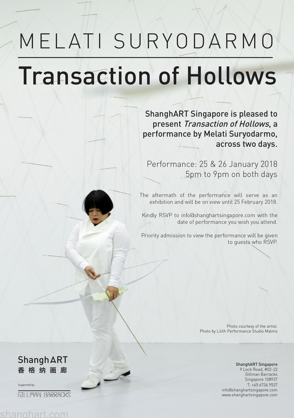Poster of Performance 25–26 January, 5pm - 9pm